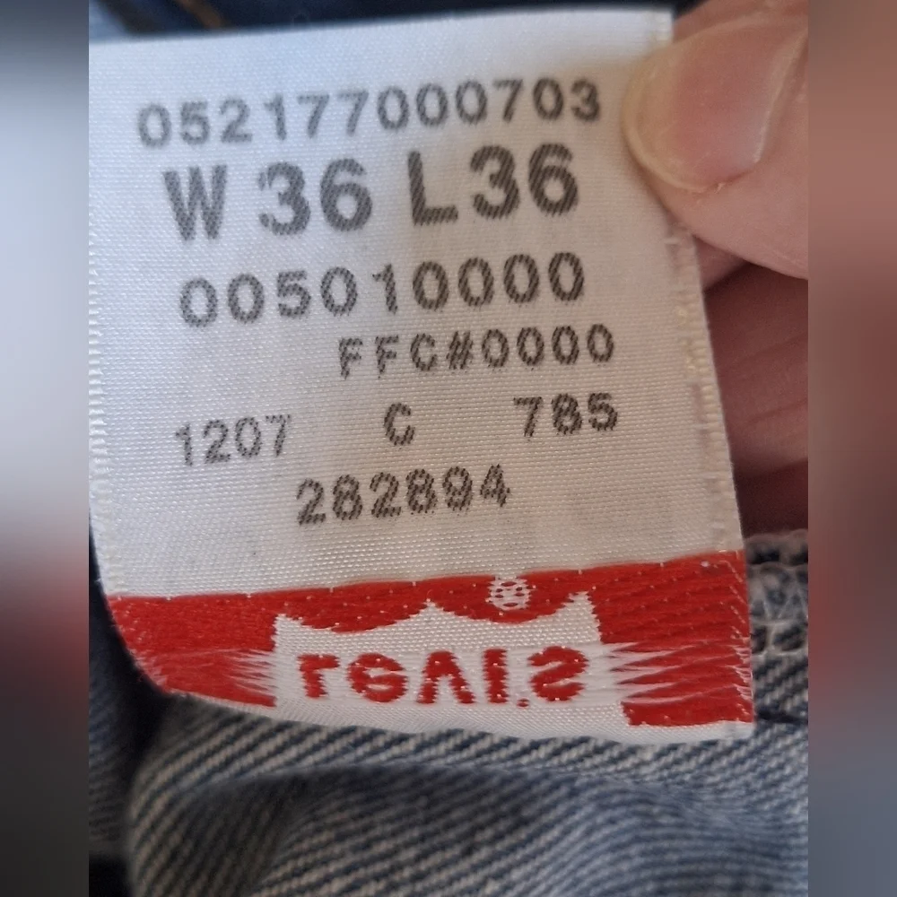 Levi 501's Mens Blue Demin Jeans Dominion Republic 2007 Size 36x36